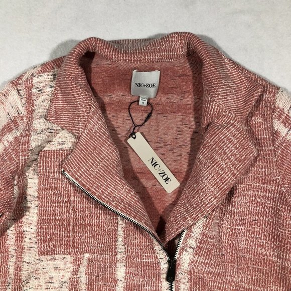 NEW Nic + Zoe Women Small Petal Sunset Jacket  Asymmetrical Zip F211121 NWT $188 - Picture 2 of 13